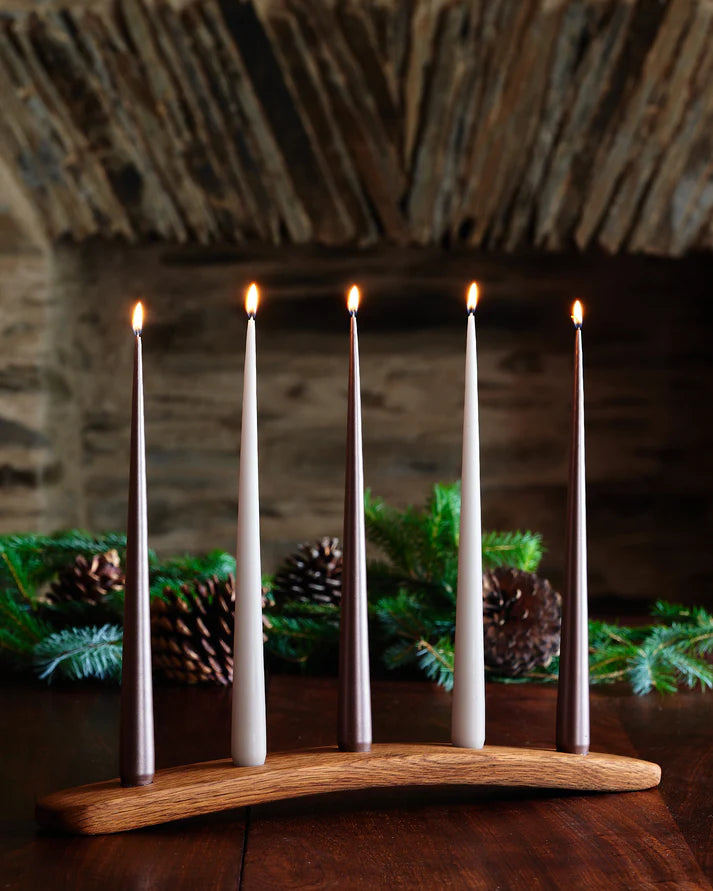 Oak Stave Candle Holders