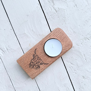 Barrel Oak Tea Light or Wee Glass Holders - Single