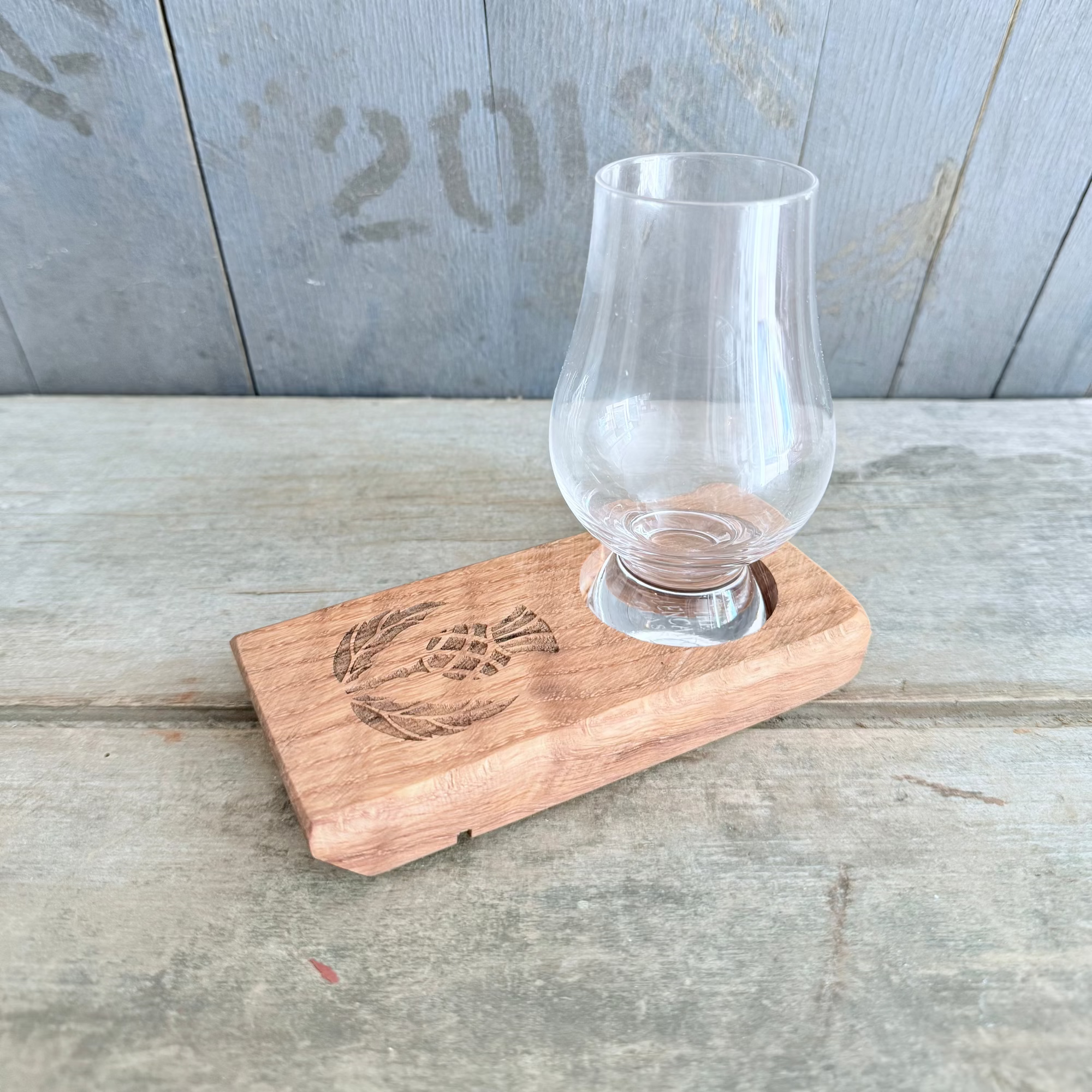 Barrel Oak Glass Holders - Single