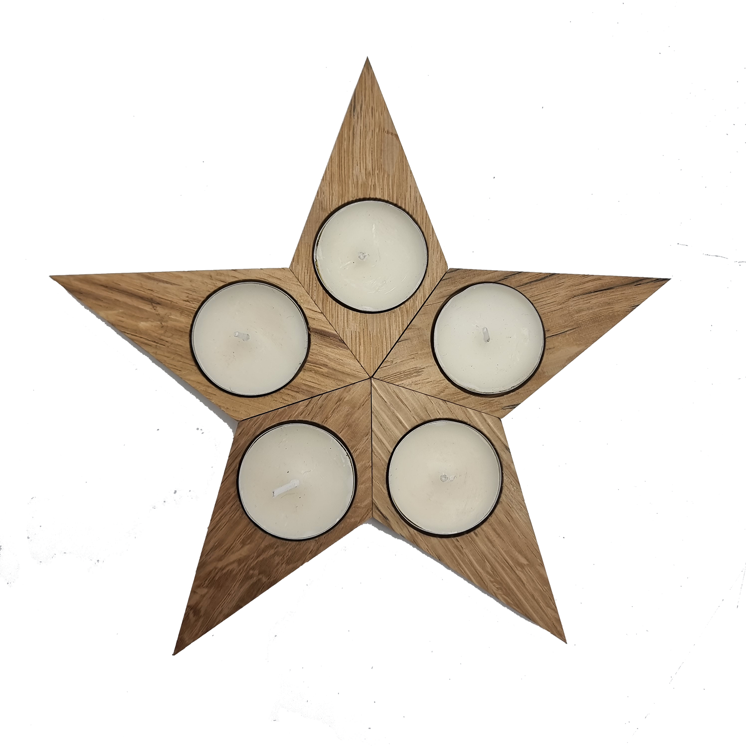 Oak Star Candle Holder