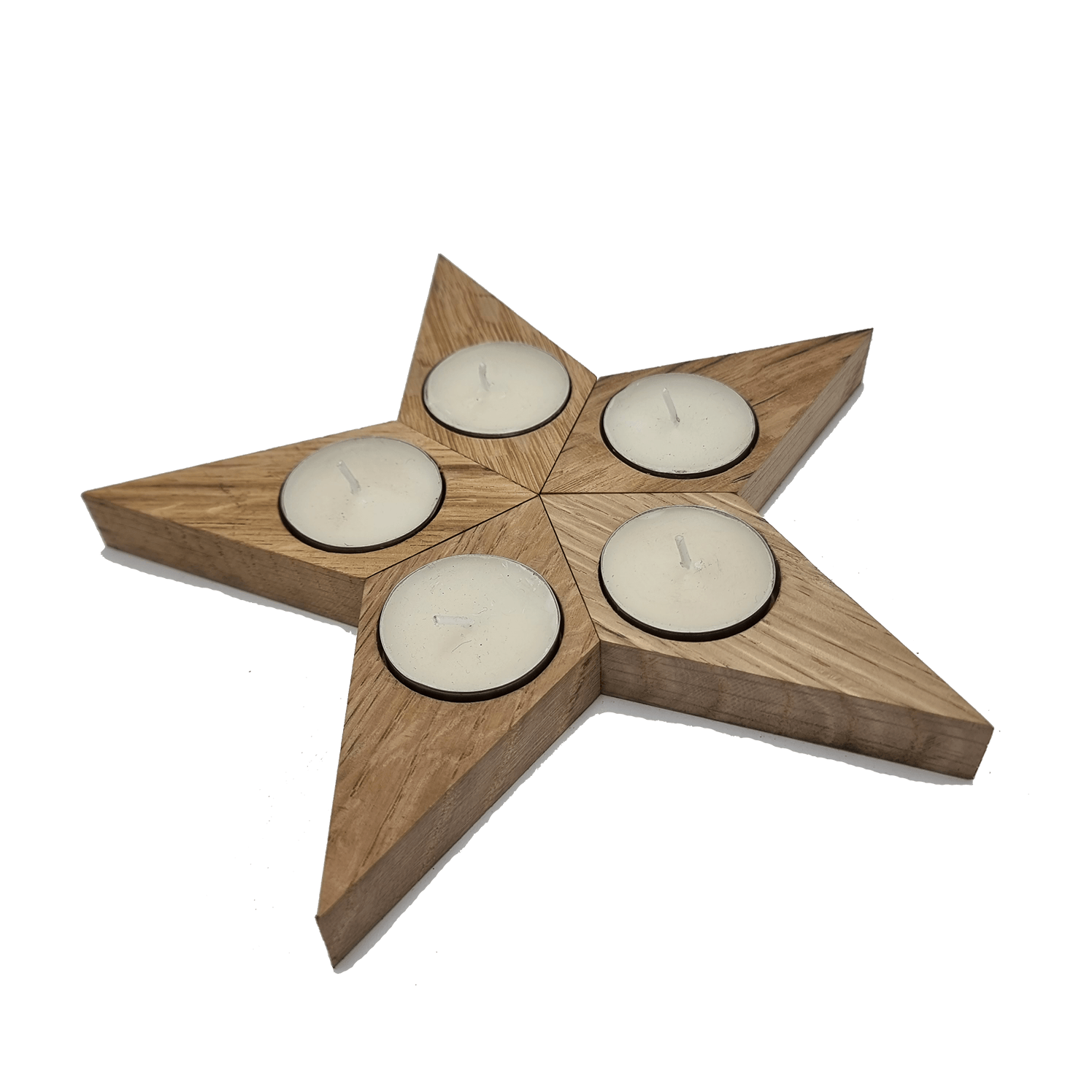 Oak Star Candle Holder